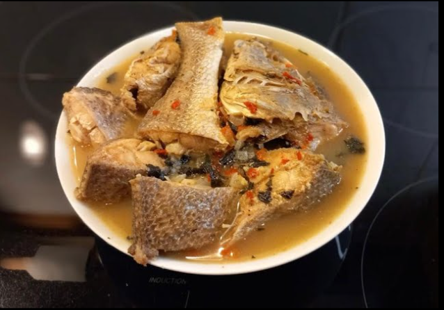 Croaker fish pepper soup in Leicester